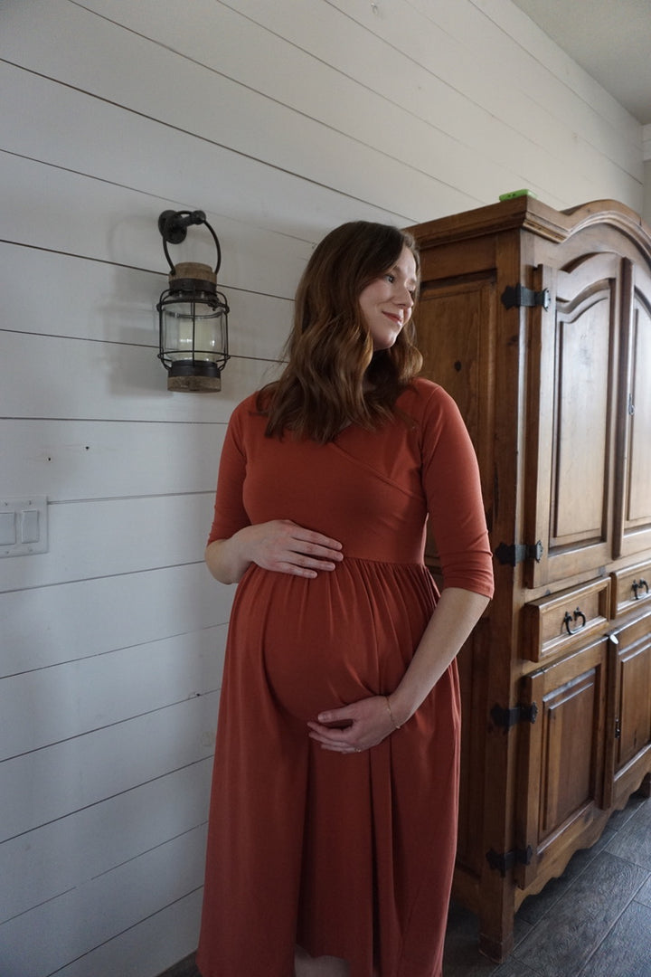 Crossover Nursing Dress