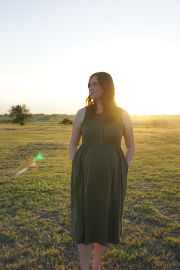 The Everyday Dress - Moss