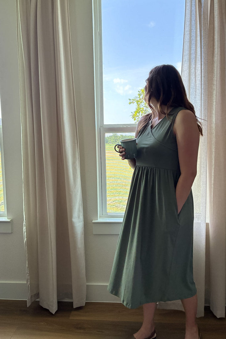 Crossover Nursing Dress