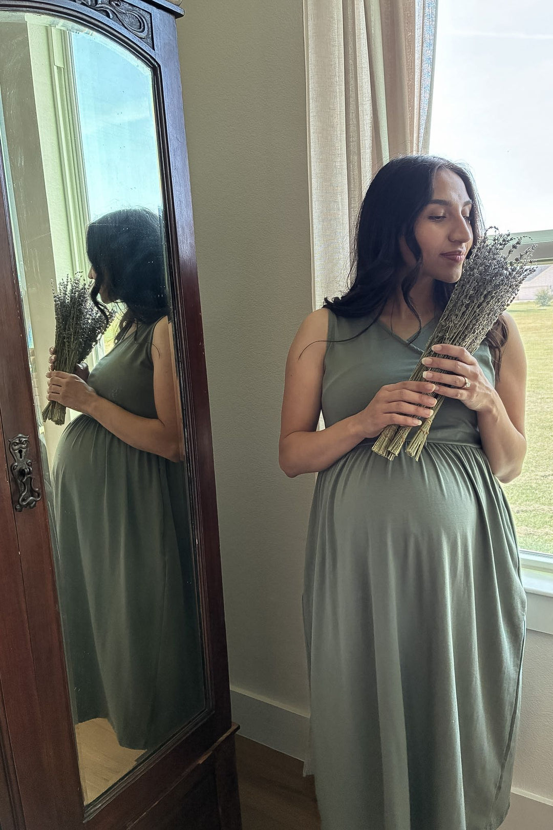 Crossover Nursing Dress