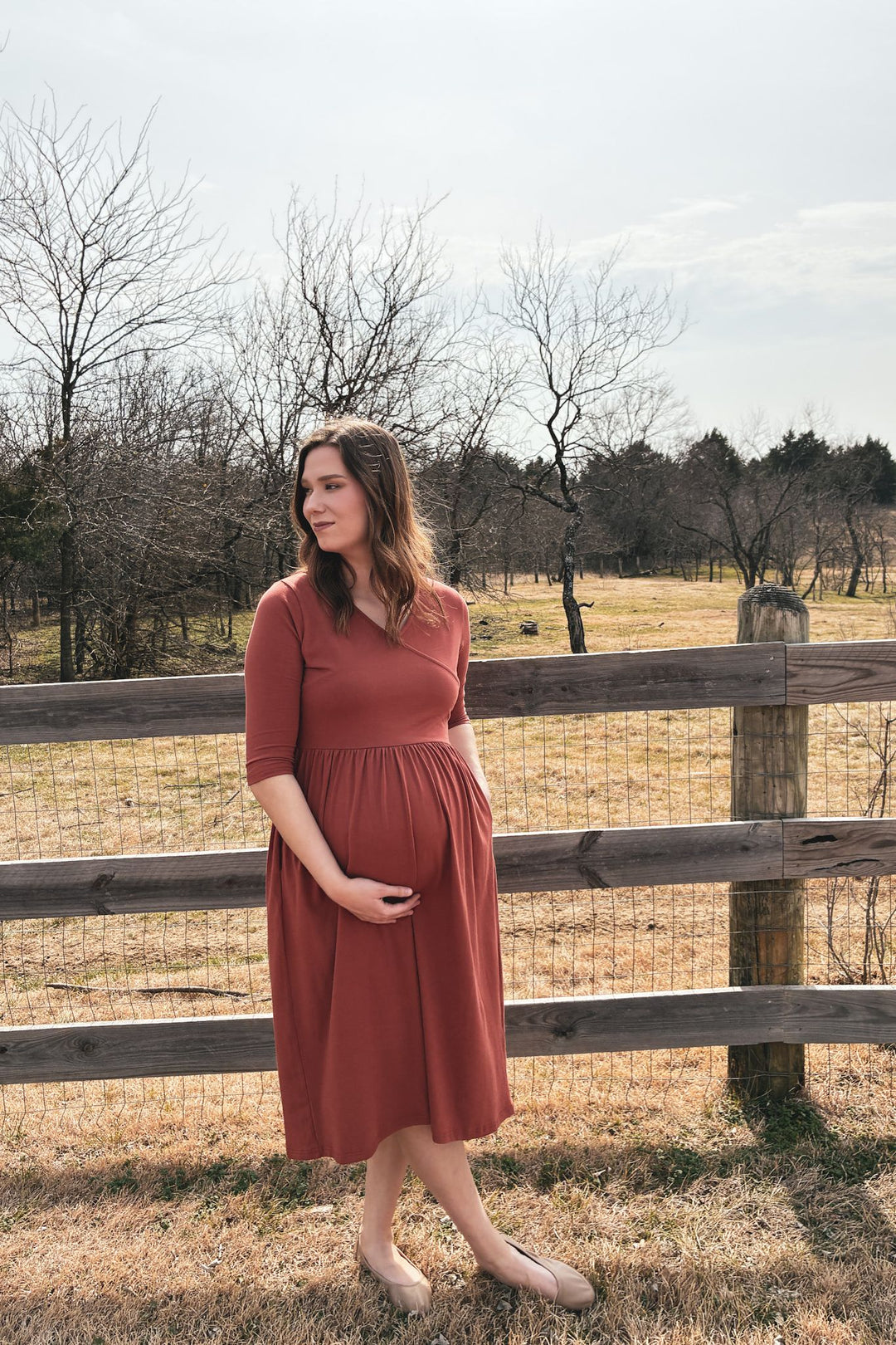 Crossover Nursing Dress