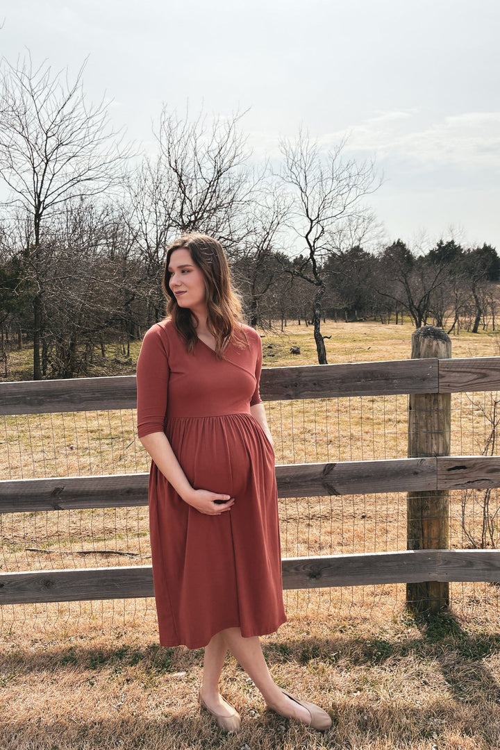 Crossover Nursing Dress