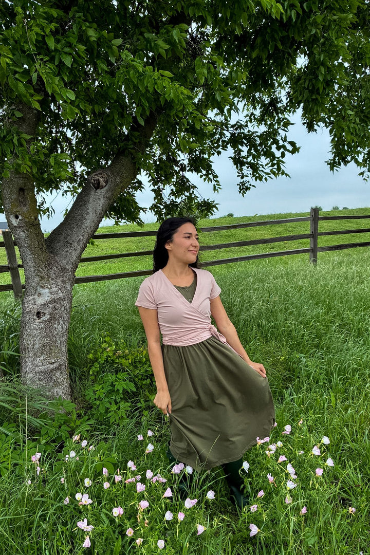 Organic Wrap Top - Short Sleeve