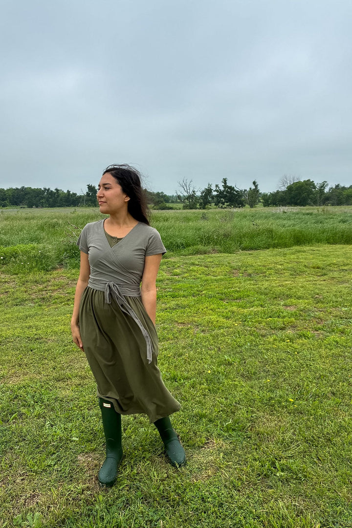 Organic Wrap Top - Short Sleeve
