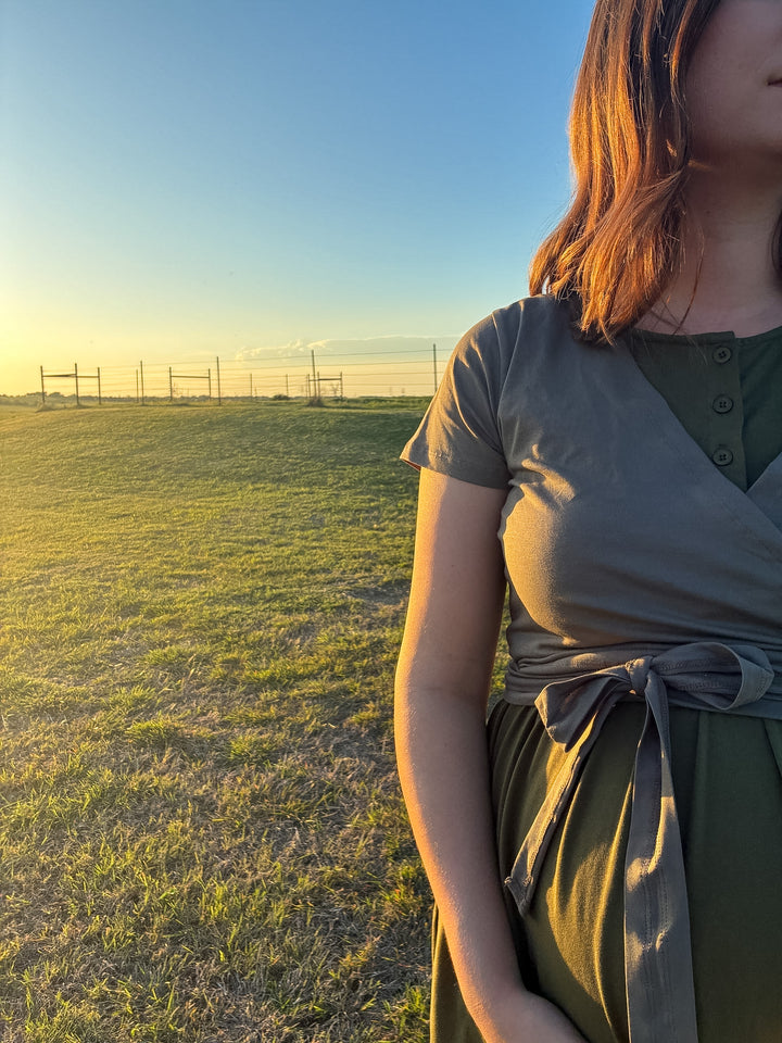 Organic Wrap Top - Short Sleeve