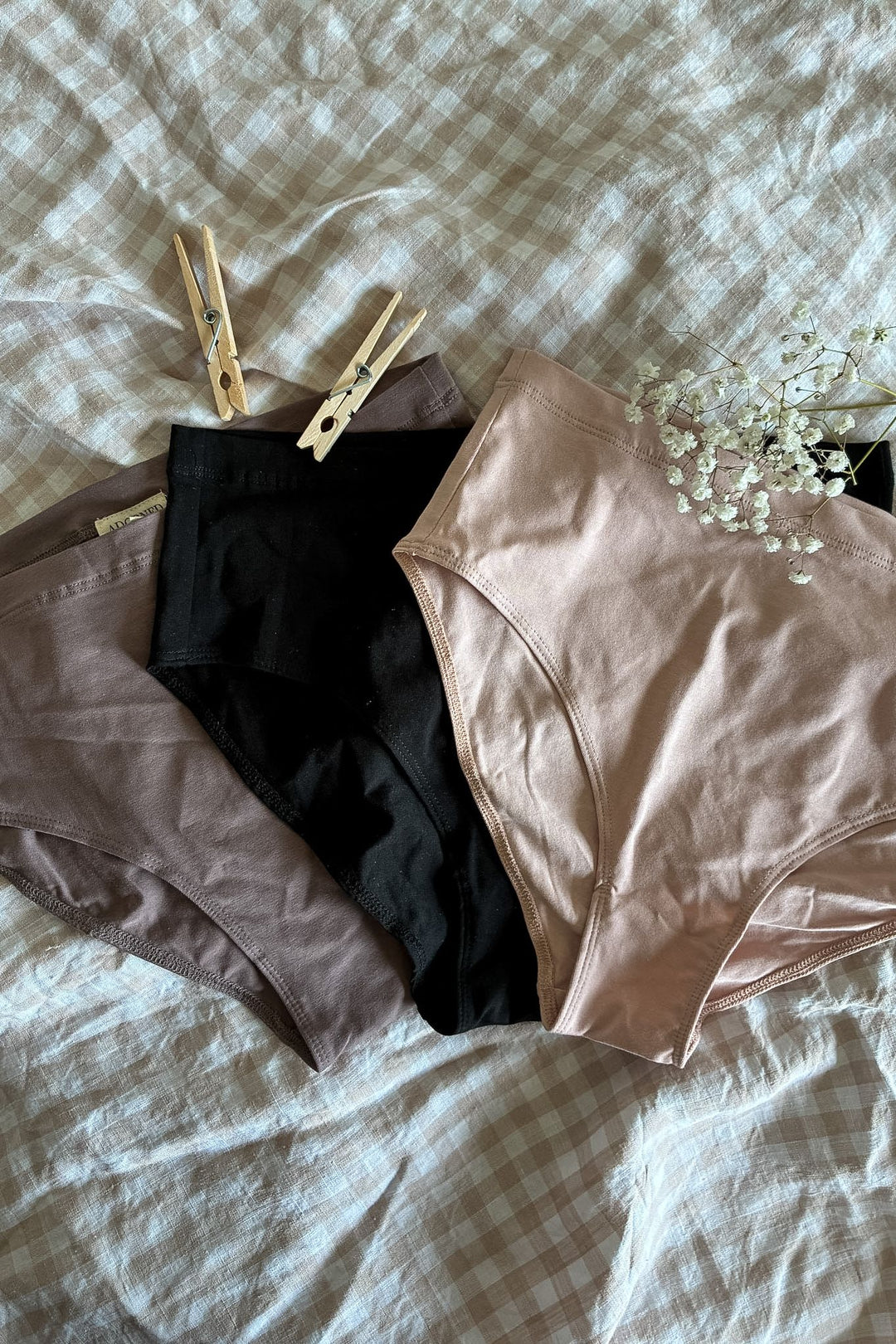 Organic High Waist Brief - Three Bundle