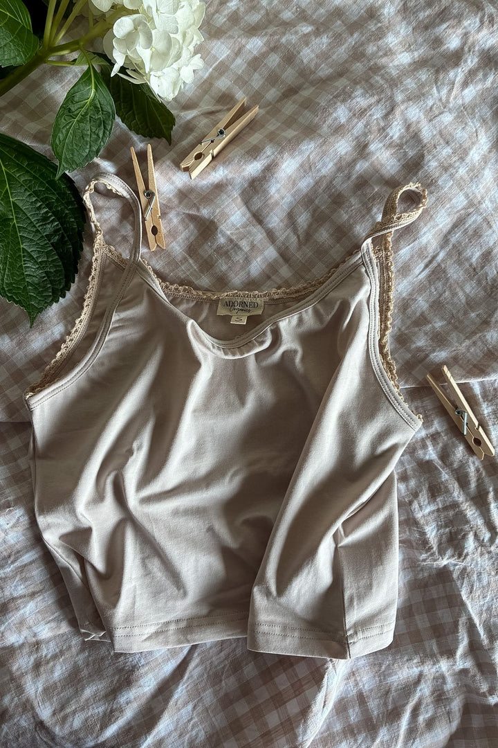 Organic Lace Trim Tank
